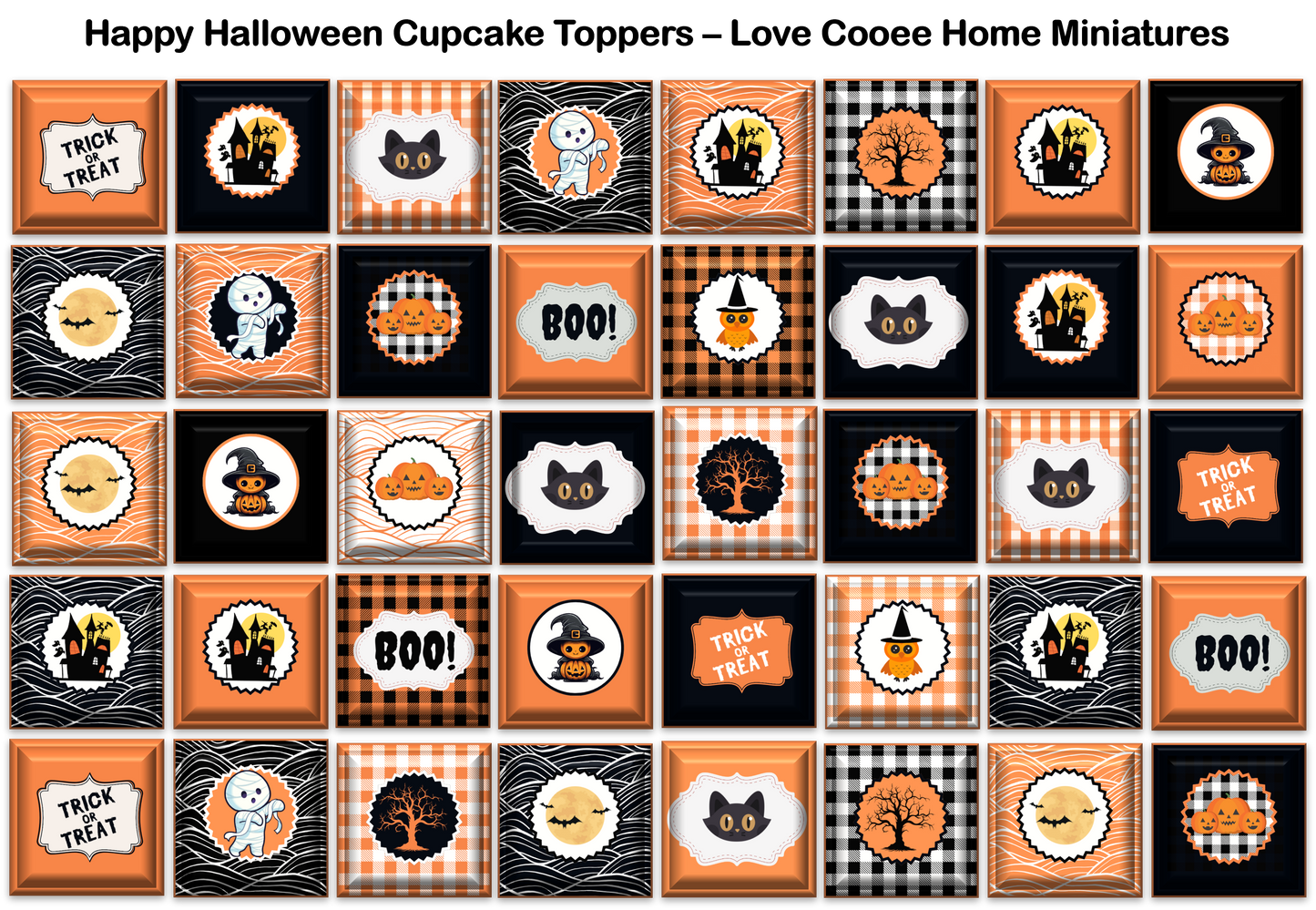 Halloween Cupcake Toppers