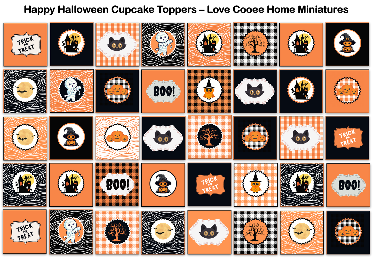 Halloween Cupcake Toppers