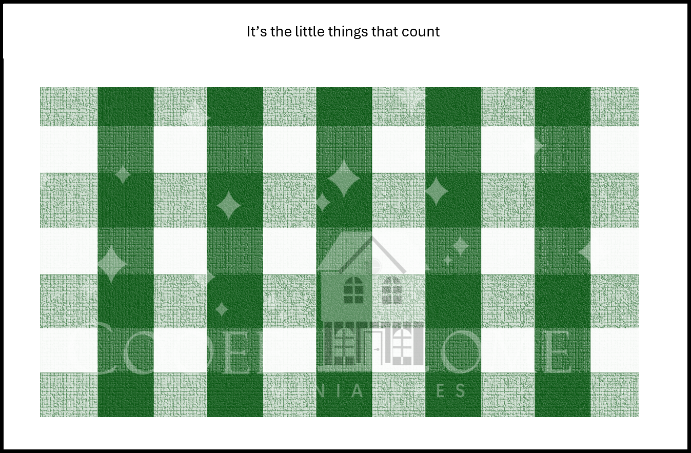 "Country Gingham - SMALL" - shop the range of colours for instant download