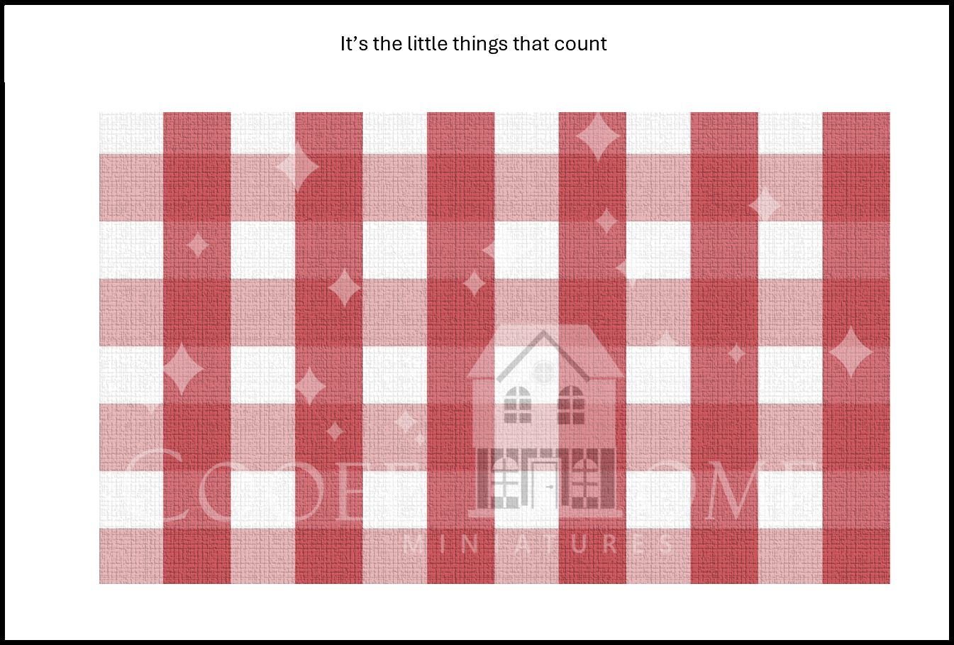 "Country Gingham - SMALL" - shop the range of colours for instant download