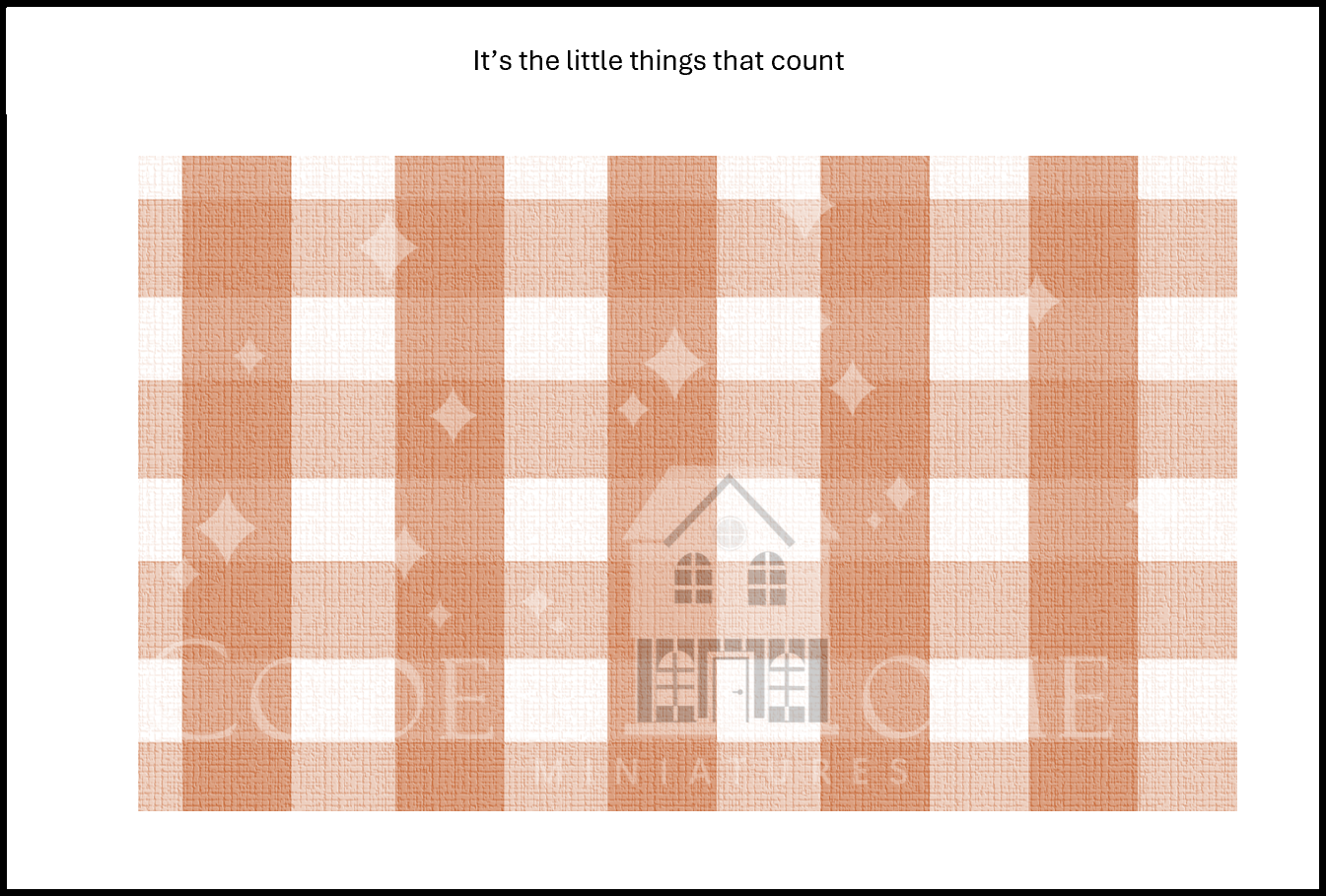 "Country Gingham - SMALL" - shop the range of colours for instant download