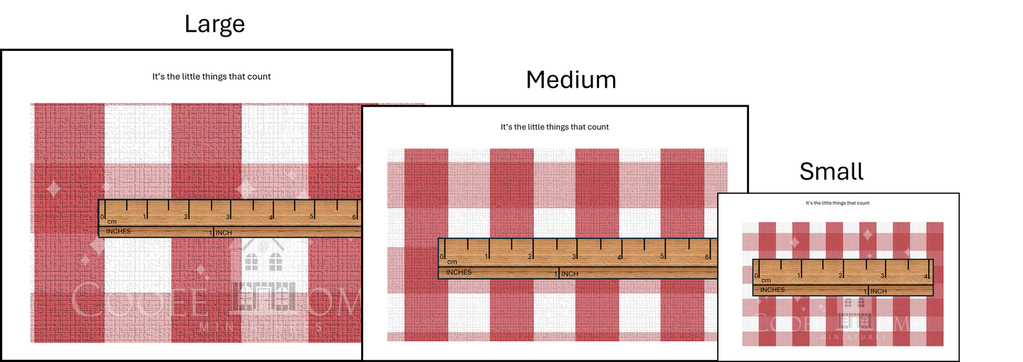 "Country Gingham -MEDIUM" - shop the range of colours for instant download