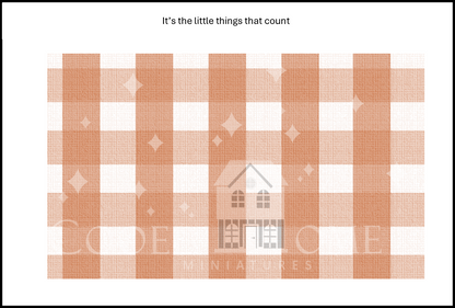 "Country Gingham - SMALL" - shop the range of colours for instant download