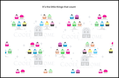 "Cupcakes" - shop the range of colours for instant download
